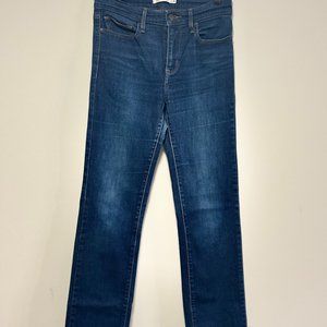 Levi's Dark Wash High Rise Straight leg Jeans
